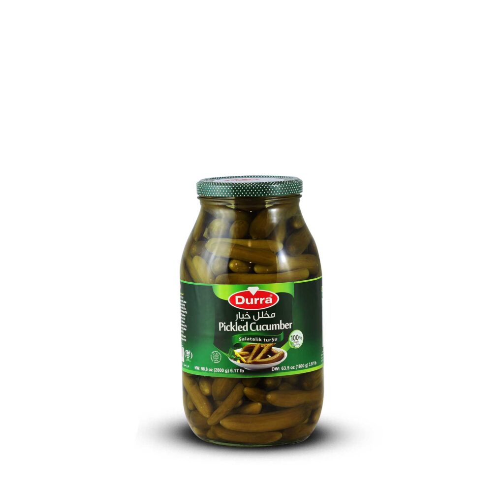 Pickled cucumbers in glass jar 2800 g