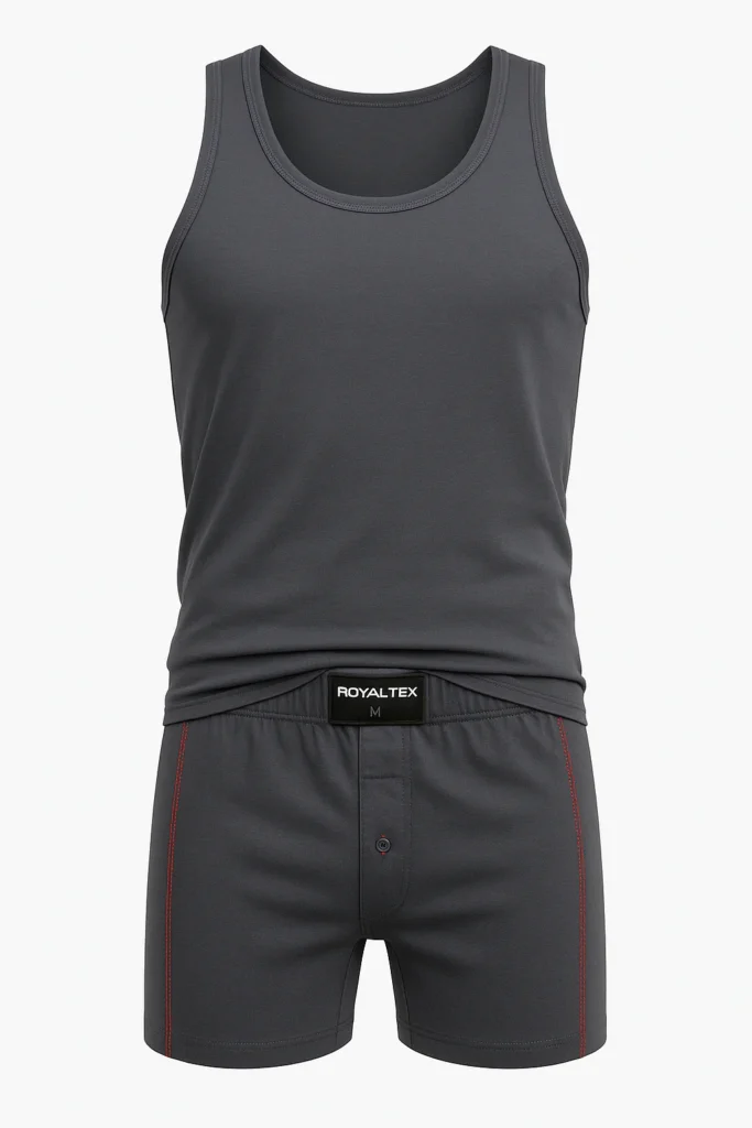 طقم قطني فحمي | Charcoal Cotton Set