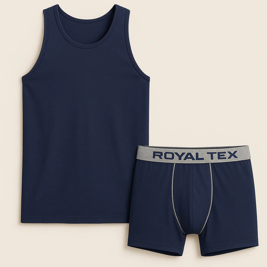طقم ليكرا باللون الأزرق الداكن | Navy Blue Lycra set