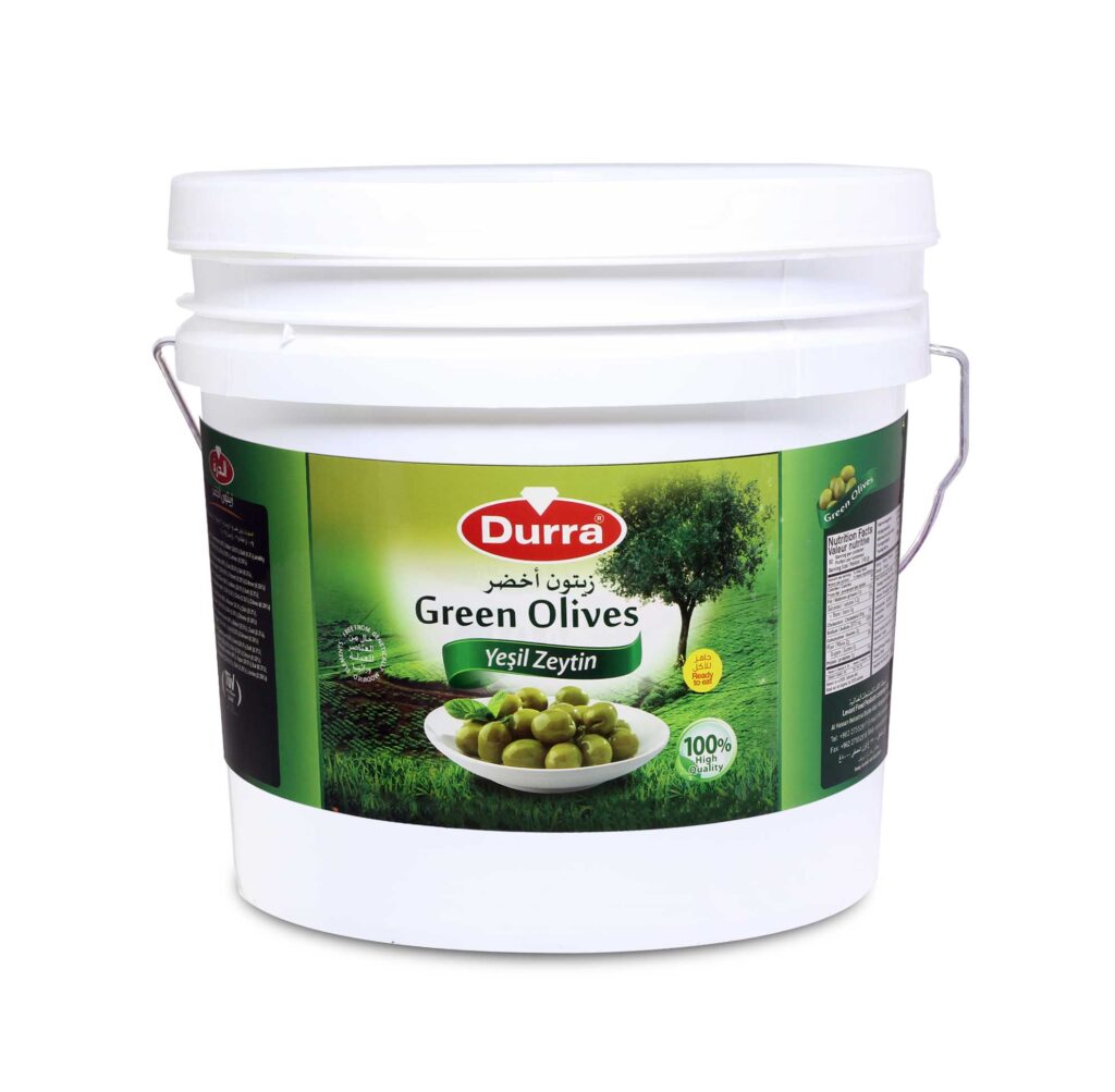 Balde plástico de azeitonas verdes Napali 7000g