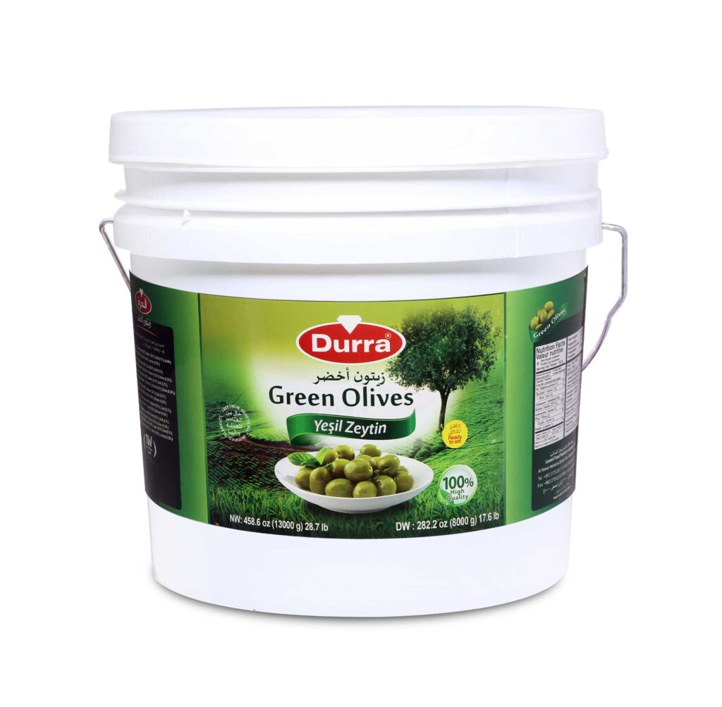 Napali green olives plastic pail 8000g