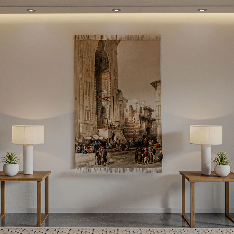 墙毯 - 苏丹哈桑清真寺正门插图