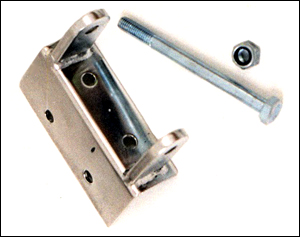 U-shaped base welded at an angle