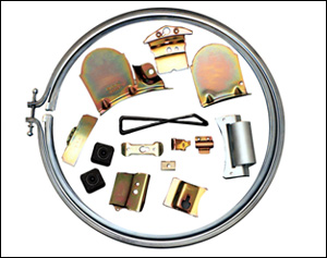 Metal parts for automatic clothes washing machines